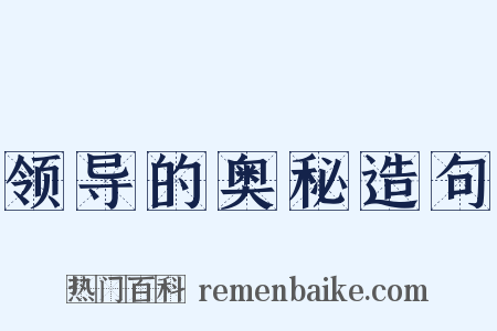 领导的奥秘造句是什么意思的图片
